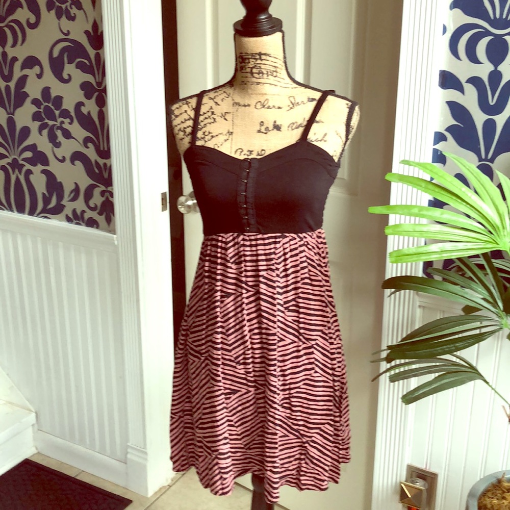 Spaghetti Strap Zebra Print Sundress